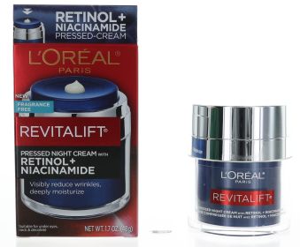 L'Oreal Revitalift by L'Oreal, 1.7 oz Pressed Night Cream with Retinol + Niacinamide