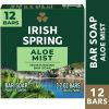 Irish Spring Aloe Bar Soap for Men, Aloe Mist Mens Bar Soap, 12 Pack, 3.7 oz