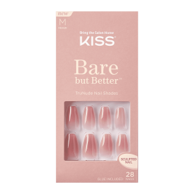 KISS Bare but Better Sculpted Nude Fake Nails, Nude Nude, 28 Count