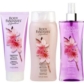 BODY FANTASIES JAPANESE CHERRY BLOSSOM by Body Fantasies BODY SPRAY 8 OZ & BODY LOTION 7 OZ & BODY WASH 12 OZ
