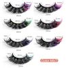 Eyelashes Natural Faux Mink Lashes Wispy Fluffy Curly 3D Effect Fake Eyelashes 7 Pairs Pack for Daily Halloween Cosplay Costume Eyelashes